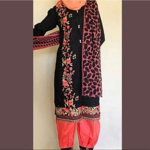 Floral Black Suit (3 Piece)